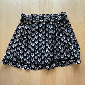 Black and White Chevron Women's Skirt